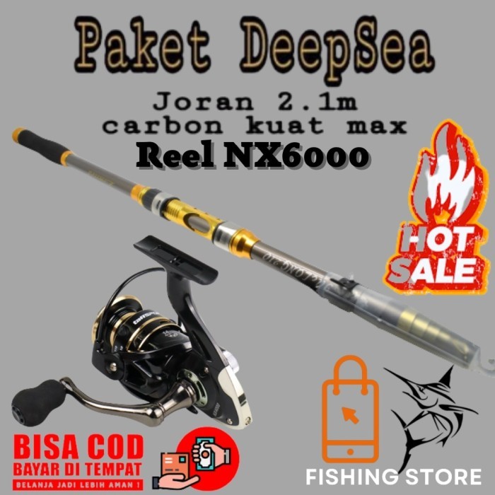 TERBARU Terlaris Set Pancing Laut Joran Stik Antena Karbon Fiber Teleskopik