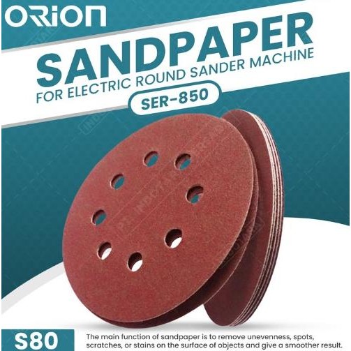 

sale! 20 pcs kertas amplas bulat lingkaran 125 mm - orion orbital sanding paper