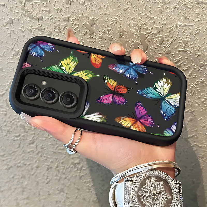 Casing Hp Untuk Samsung A25 Samsung A15 4G A15 5G M15 5G F15 A35 5G A55 5G Case Kupu-kupu berwarna-w