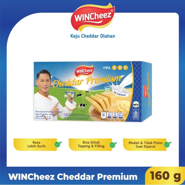 

WINCheez Keju Cheddar Premium 160 Gram