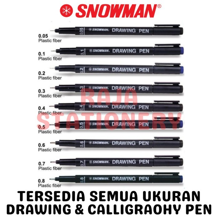 

SNOWMAN DRAWING PEN PIGMENT INK 0.05 0.1 0.2 0.3 0.4 0.5 0.6 0.7 0.8 1.0 2.0 3.0 FT-700 PULPEN PENA