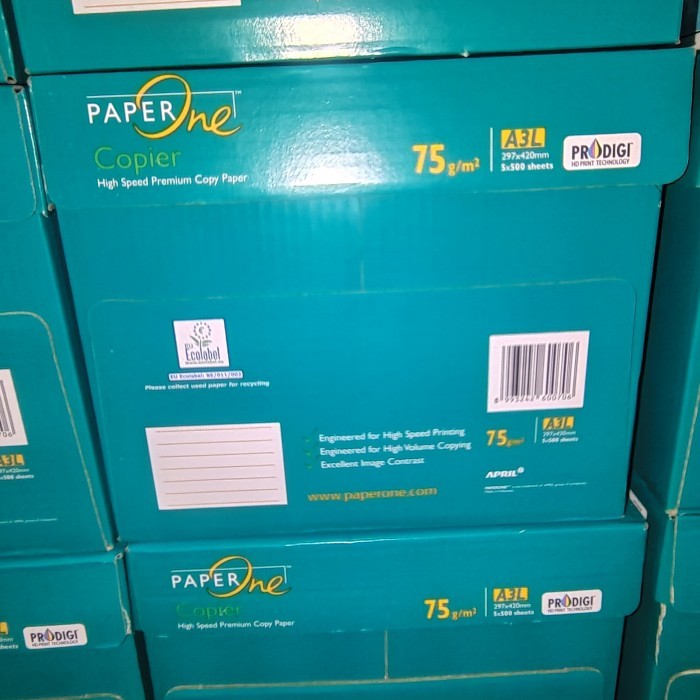 

kertas HVS A3 75 gsm PaperOne perDus