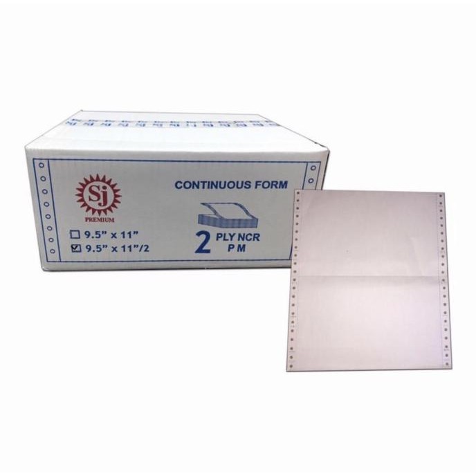 

sale! kertas continuous form sj 9.5 x 11 / 9.5 x 11.2 2 ply