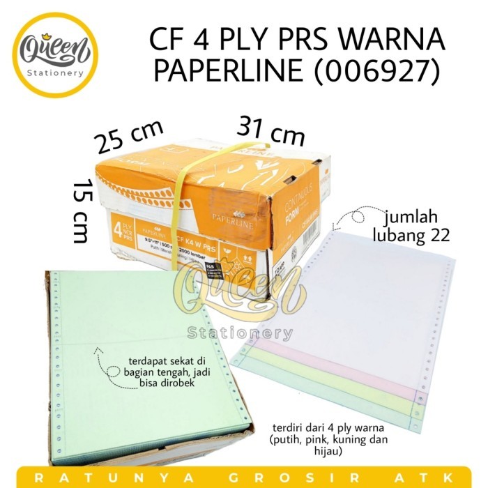 

Paperline PPL Continous Continuous Form 4 PLY CF K4 W PRS