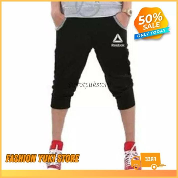 CELANA JOGGER 45750 JOGER TRAINING PENDEK SWEATPANTS 45876 REEBOK PRIA WANITA INDONESIA OLAHRAGA  SP