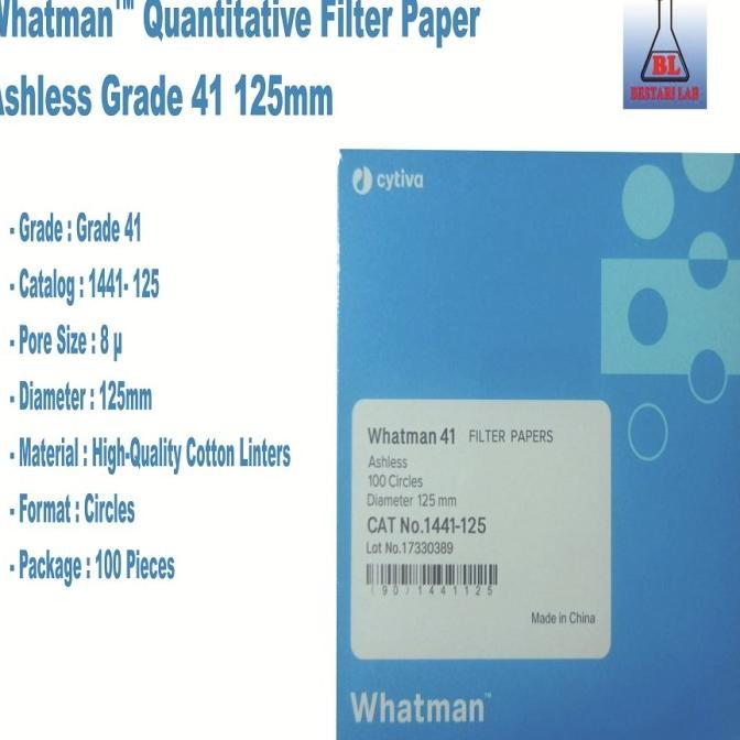 

sale! filter paper whatman no. 41 dia. 125 mm. kertas saring whatman