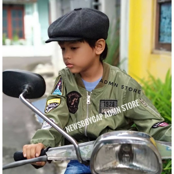 Terlaris topi wool bahan newsboy pet anak flatcap topi jamur newsboy anak Topi SALE