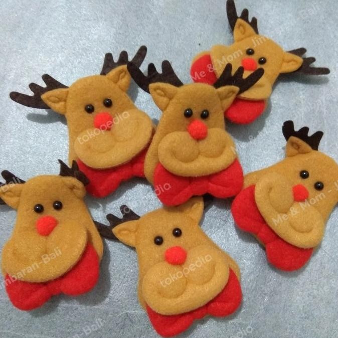 

```````] 1pc rusa natal flanel busa tempelan aplikasi bahan craft