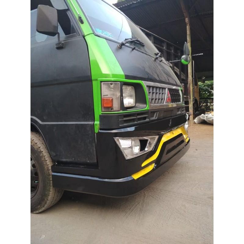 Bemper Depan L300 Kondisi Poxi Bahan Plat 1,4 Ml Model Lampu Sigra Dan Jb Kw Lampu Dan Pijakan