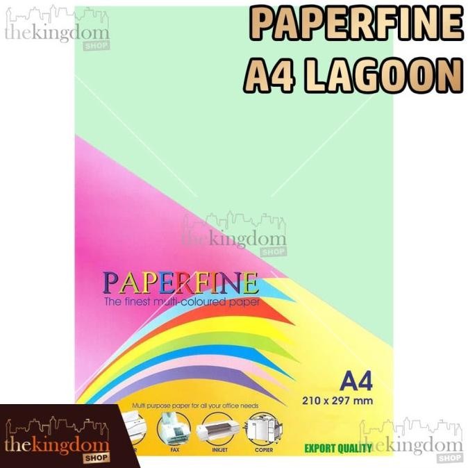 

sale! paperfine kertas hvs warna a4 lagoon / isi 100 lembar 130
