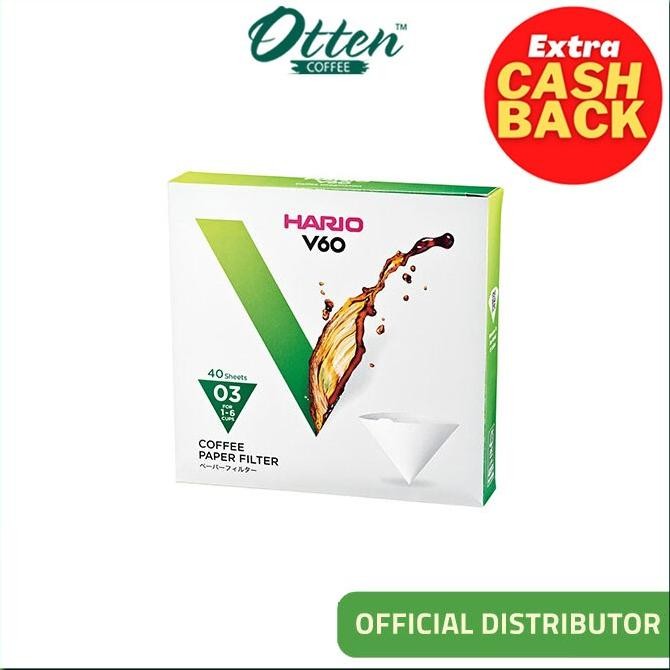 

sale! hario - v60 coffee paper filter vcf-03-40w - kertas saringan kopi