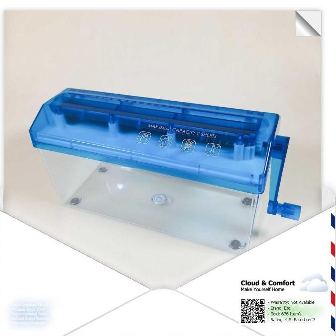 

sale! clouds.id - penghancur kertas manual handheld paper shredder a4 - sye0