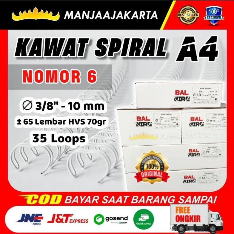 

Spiral Kawat A4 38 putih Kawat Spiral 3 per 8 Ring Kawat Nomor 6 Spiral Kawat Jilid Buku Ring Kawat jilid Kalender meja jilid kalender duduk murah