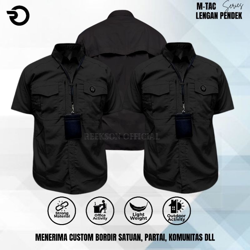 KEMEJA Kemeja Lapangan Tactical M-tac Lengan Pendek Bahan Asli American Drill Pria Wanita Seragam Fo