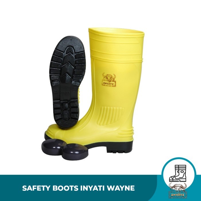 Inyati Wayne 1278 Gamboot Safety Shoes W/ Steel Toe Cap Terlaris