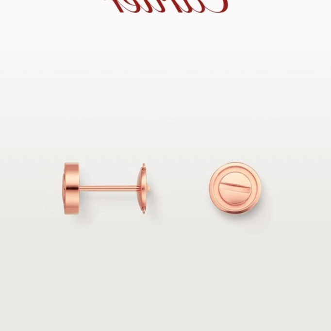 Anting Tindik Sekrup Karies untuk Wanita Anting Emas Mawar 18K |CD101eVB|