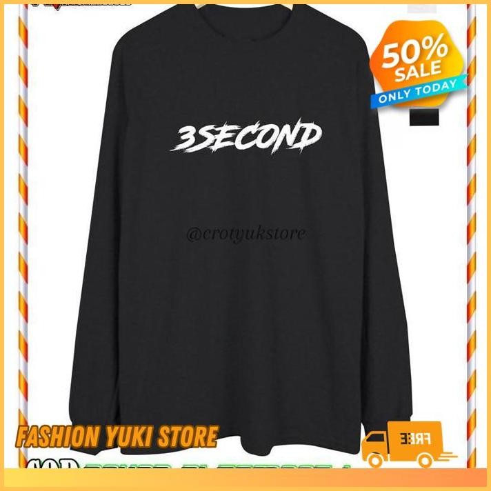 KAOS TSHIRT BAJU COMBED DISTRO 3SECOND 3 SECOND SCO 3SCO POLOS CUSTOM INDONESIA  PANJANG PRIA WANITA