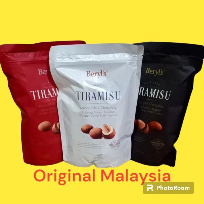 

Beryl's Classic Tiramisu Almond Pouch 300gr/Berlys Chocolate coklat