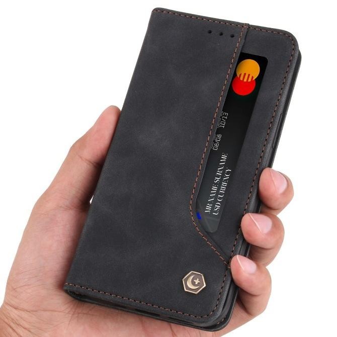 Grosir Casing Samsung S24 Fe Magnetic Flip Leather Case Cover  S24 Fe S 24 Fe