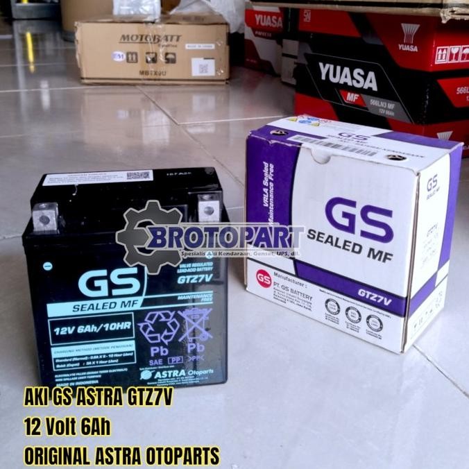 Aki motor GS Astra GTZ7V Ori Vespa Piaggio Sprint LX 125 150 Primavera