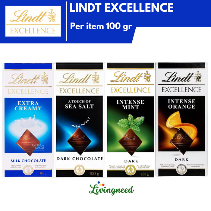 

Lindt Chocolate EXCELLENCE Chocolate Bar Mint Intense 100gr