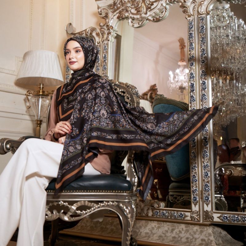 MANDJHA Gabrielle Scarf - Raya Collection by Hijab Ivan Gunawan Ori