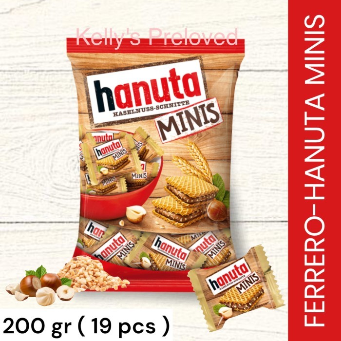 

FERRERO HANUTA MINIS 200 GR BISCUIT CHOCOLATE HAZELNUT WAFER