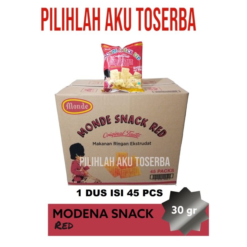 

Monde Serena SNACK RED 30 gr - ( HARGA 1 DUS isi 45 pcs )