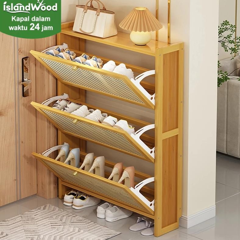 Lemari Sepatu Minimalis lemari sepatu tertutup  lemari sepatu kayu rak sepatu dinding Shoes Kabinet 