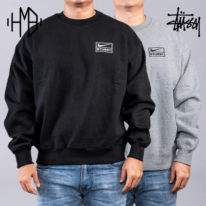 Nike x Stussy Wash Fleece Crewneck 100% Authentic