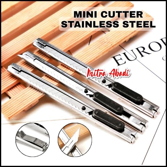 

Mini Cutter Stainless Steel / Pisau Cutter Kecil