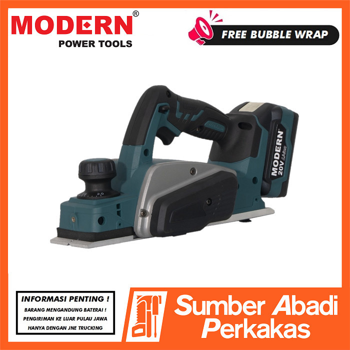 TERLARIS MODERN M-90 MESIN PLANNER CORDLESS 20V SERUT KAYU PLANER BATERAI M90