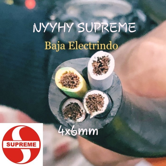 KABEL LISTRIK SERABUT ISI 4 NYYHY 4X6MM MERK SUPREME @50MTR