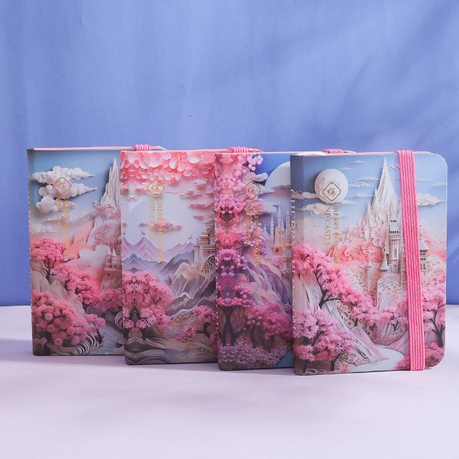 

Notebook Mini A7 Cherry Blossoms Castle Buku Catatan Kecil Pocket Book