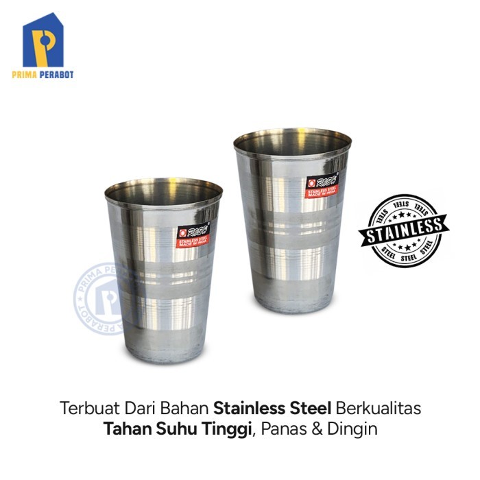 Gelas Minum Stainless Mug Tumbler 250 Ml Rosh Mug Stainless