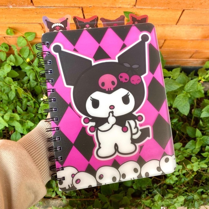 

Notebook Ring Kuromi Diary A5 Buku Catatan Spiral Sanrio Pp002