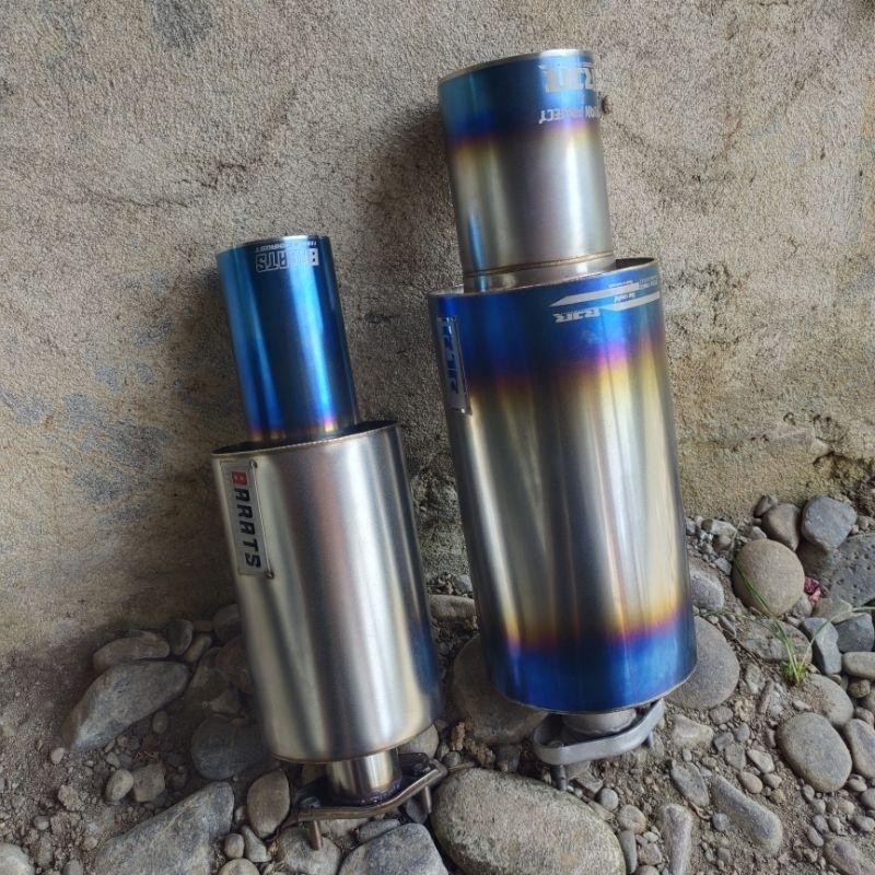 Muffler Barats Exhaust Blue Sanblast Second Like New Muffler Knalpot Racing Agya Ayla Yaris Brio Ava