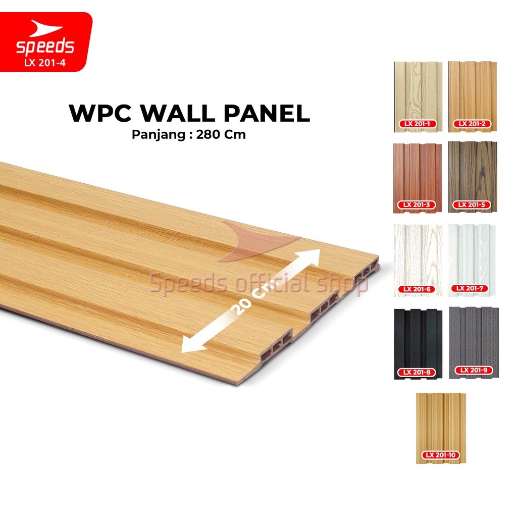 SPEDS  WPC Wood Panel Wallpanel Panel Wood Wall Panel  Kisi Kisi Wood Kayu Premium Panel Dinding LX 
