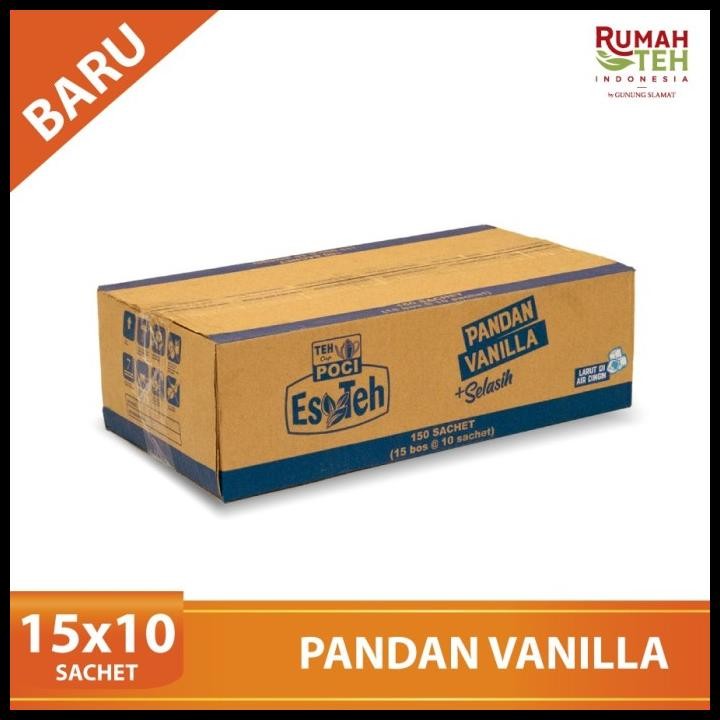 

Es Teh Poci Pandan Vanilla Carton Pack (1 Karton Isi 15 Renteng) Original Best Quality