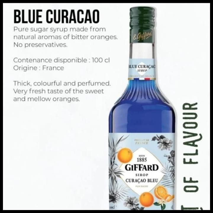 

Giffard Syrup Bluecuracao 1 Liter Original Best Quality