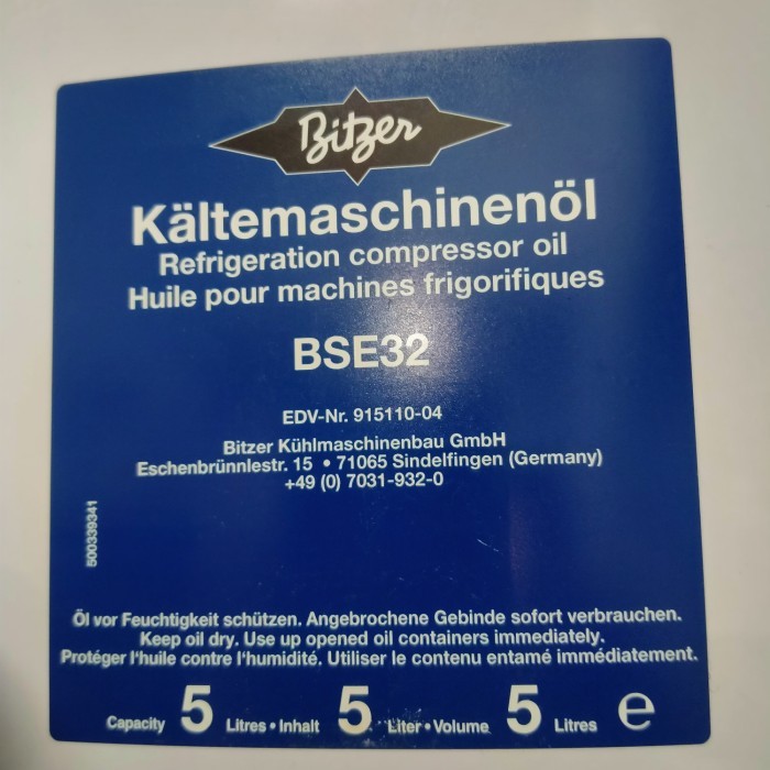 TERLARIS oli bitzer bse 32 5 liter original