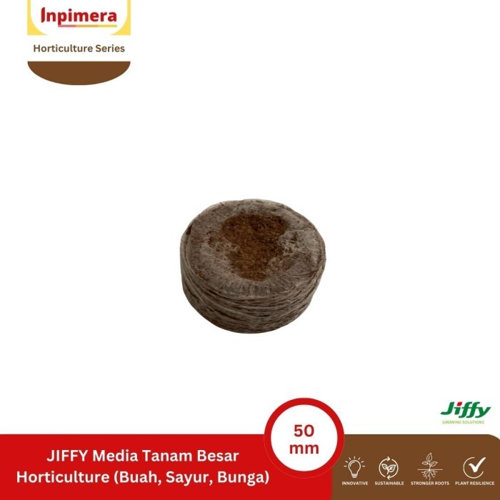 TERLARIS Jiffy 7C pellets 50mm Peat Free Media Tanam Siap Pakai