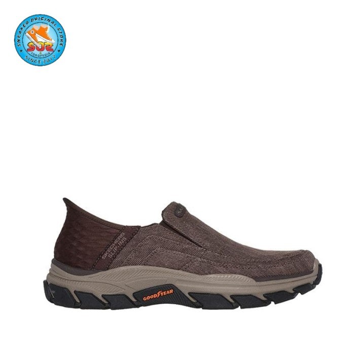 Skechers Slip-Ins Respected Goodyear Mens Slip On Shoes - Brown