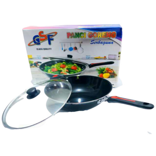 Panci Goreng Wajan Panci Goreng Tutup Kaca Gsf G 1032 K Wajan Serbagun