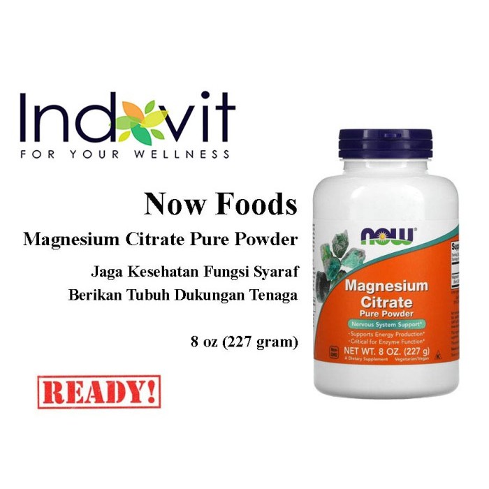 Now Foods Magnesium Citrate Pure Powder 227gr Now Magnesium Citrate