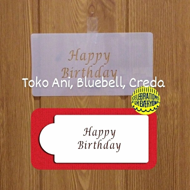 

TERBARU! Designer Stencil : Happy Birthday Biz Card , 6.3 x 3.3 cm