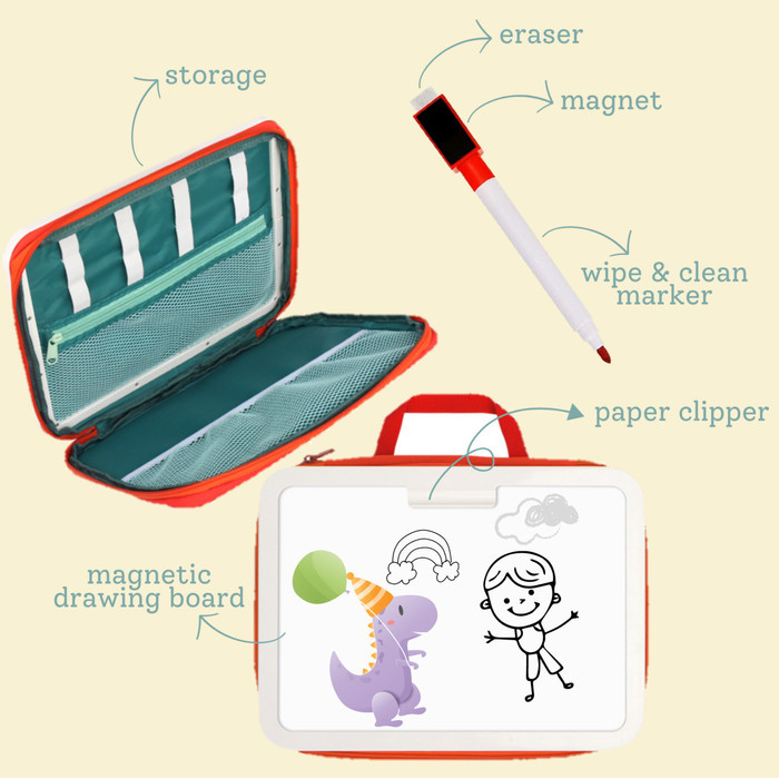 

PROMO! Portable Magnetic Drawing White Board Bag for Kids / Storage File Bag