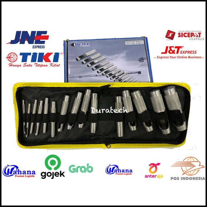 

Hollow Punch Sets 15Pcs / Betel Plong Set / Pembolong Plat Benz Werkz