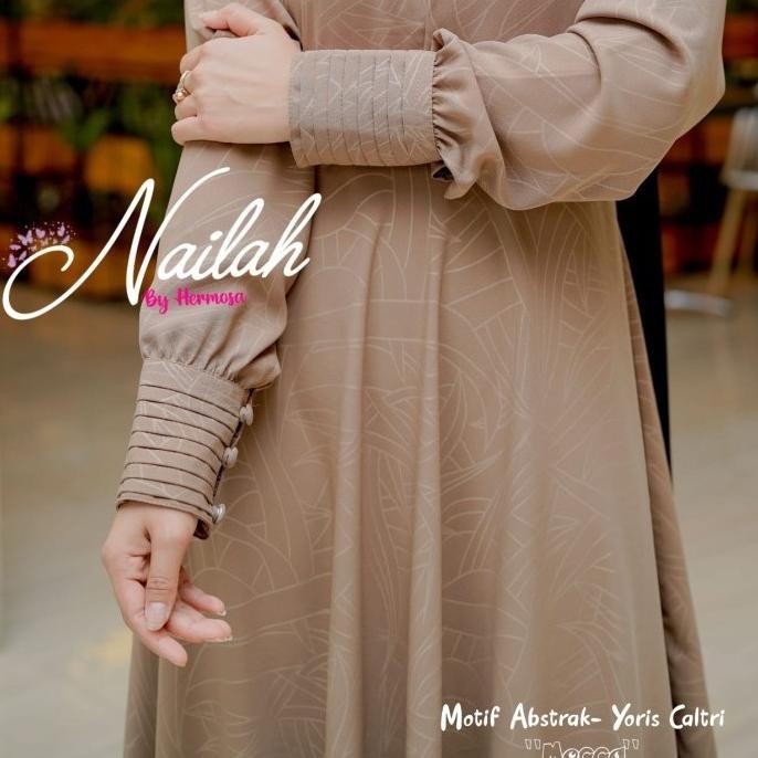 Pakaian wanita moca/gamis wanita coklat susu/gamis hermosa/gamis murah Terlaris
