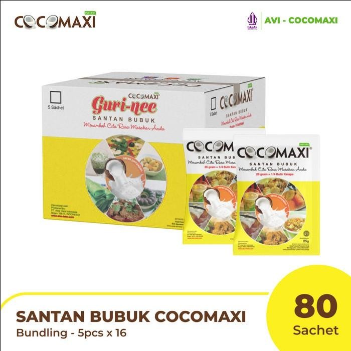 Cocomaxi Santan Bubuk Renceng 25Gr - 5 Pcs X 16 New 100 % Original